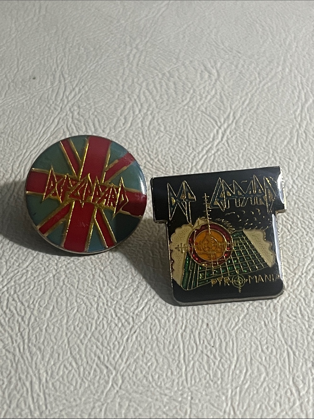 Def Leppard Enamel Cufflink Set - Red, Green, Black